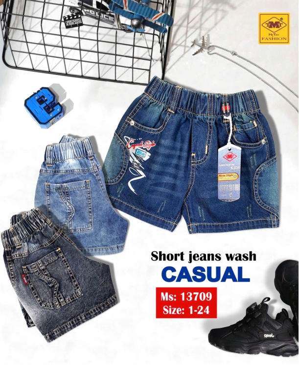 Quần short Jeans wash - CASUAL