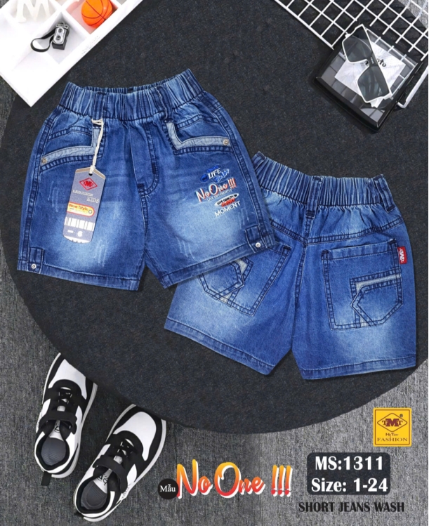 Quần short Jeans wash - NO ONE